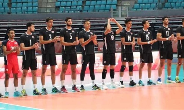 Egypt U19 volleyball team in the 2019 FIVB World U19 championship in Tunisia, photo courtesy of the tournament's official website