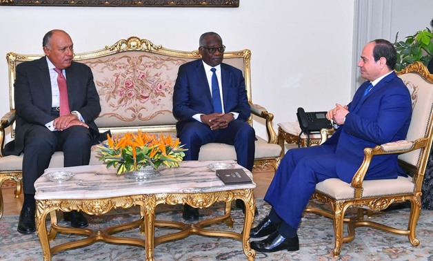President Sisi during a meeting with Guinean Foreign Minister Mamadi Touré on Tuesday - Press Photo