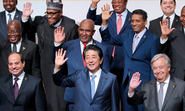 African leaders along with UN Secretary General and Japanese Prime Minister Abe in group photo 