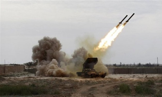 FILE: The Houthi militias continued to violate international humanitarian law and its customary rules by firing ballistic missiles