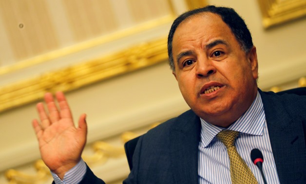 FILE PHOTO: Finance Minister Mohamed Maait speaks during a news conference in Cairo - FILE 