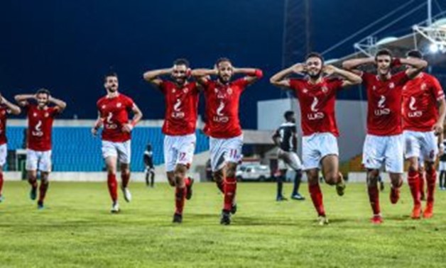 Al Ahly players in Cano Sport match – Courtesy of Al Ahly official Facebook page