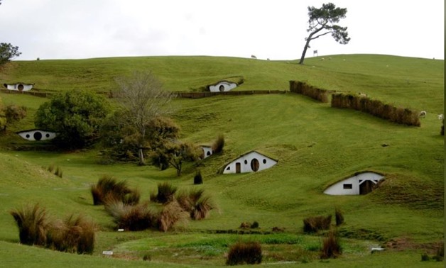 
FILE PHOTO: The remains of the Hobbiton movie set from the film the Lord of the Rings at the town of Matamata in the North Island of New Zealand, September 2007. AAP Image/Tracey Nearmy/via REUTERS