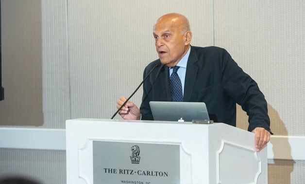MagdiYacoub delivers a speech at a ceremony for launching his new campaign - Press photo