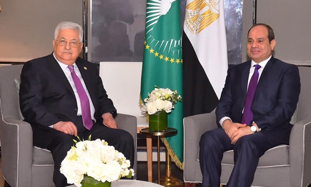 Egyptian President Abdel Fattah Al-Sisi met with Palestinian President Mahmoud Abbas, on the sidelines of the meeting of the United Nations General Assembly in New York – Press photo