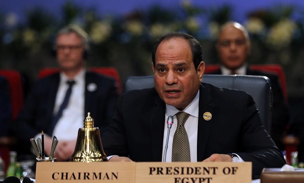 Egyptian President Abdel Fattah al-Sisi attends a summit between Arab league and European Union member states, in the Red Sea resort of Sharm el-Sheikh, Egypt, February 24, 2019. REUTERS/Mohamed Abd El Ghany