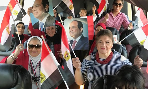 Dozens of Egyptian community members gathered to express support for President Sisi - Egypt Today
