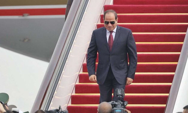 File Photo: Egyptian President Abdel Fattah al-Sisi arrives at Beijing International Airport before the Forum on China-Africa Cooperation (FOCAC) - Reuters