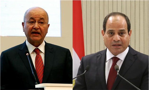 Photo compilation - President Barham Salih (L) and President Abdel Fattah al-Sisi - Courtesy of Reuters (each)