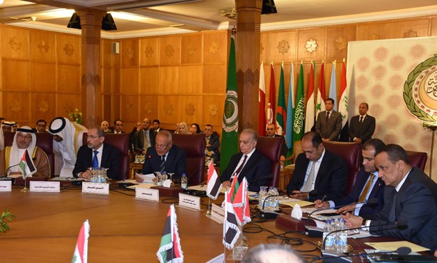 Emergency meeting of Arab League on Turkey’s aggression against Syria attended by foriegn ministers in Cairo, Egypt. October 12, 2019. Egypt Today 
 