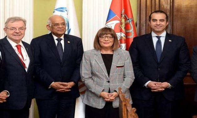 President of the Serbian National Assembly Maja Gojković received Egypt's counterpart Ali Abdel Aal - Courtesy of the Egyptian House of Representatives