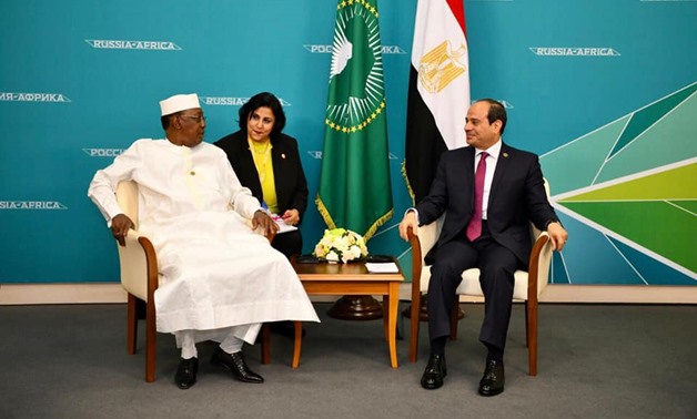President Abdel Fatah al-Sisi holds a meeting with Chadian President Idress Deby - Press photo