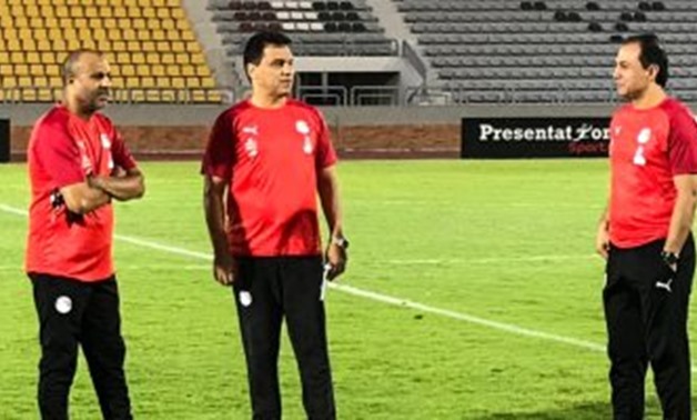 Hossam Al-Badri with his coaching staff- FILE