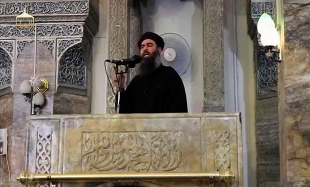 FILE PHOTO: A man purported to be the reclusive leader of the militant Islamic State Abu Bakr al-Baghdadi has made what would be his first public appearance at a mosque in the centre of Iraq's second city, Mosul, according to a video recording posted on t