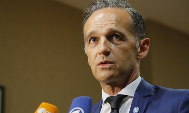 German Foreign Minister Heiko Maas, speaks to the media after a meeting on divisive migrant issue in Paris, France, July 22, 2109. European ministers are meeting in Paris in a new step to find an accord on the divisive issue of how to deal with migrants c