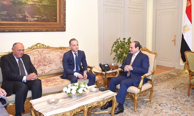 Egypt’s President Abdel Fatah al-Sisi on Tuesday 29 Oct. 2019, with German Foreign Minister Heiko Maas - Press Photo during his visit to Cairo