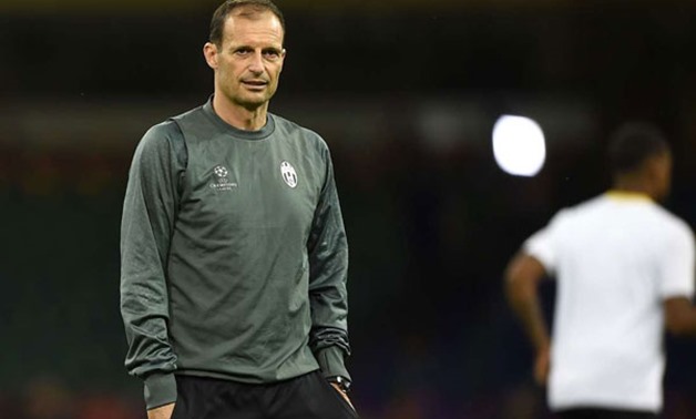 Juventus' manager Massimiliano Allegri takes part in a training session at The Principality Stadium in Cardiff, on June 2, 2017, on the eve of their Uefa Champions League final match against Real Madrid - AFP


