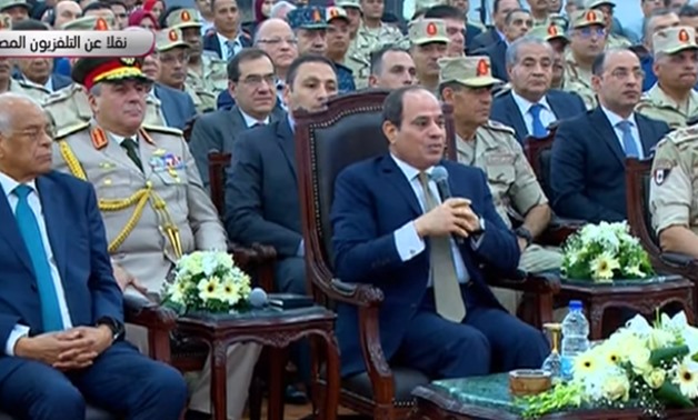 President Abdel Fattah al-Sisi referred to Egypt’s sovereign fund, during the inauguration of two gas factories in Giza, promising that the fund would hold valuable assets - Screenshot