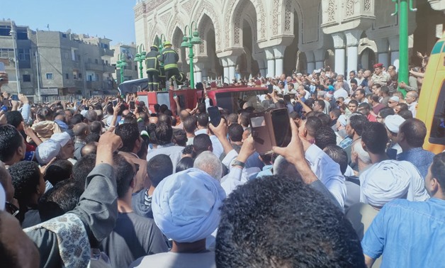 Thousands of residents gather in Major Ahmed Fekry's funeral on Saturday, 11 November 2019 in Upper Egypt's Qena - Egypt Today 