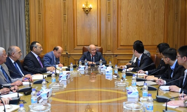 Egyptian State Minister for Military Production Mohamed El-Assar discussed cooperation with Tai Nenglun, director general of the Middle East, North Africa and Europe regions at China Gezhouba Group Corporation - Courtesy of the ministry