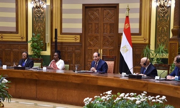 President Abdel Fattah al-Sisi affirmed Egypt's support to human rights from a comprehensive perspective - Courtesy of the Egyptian Presidency