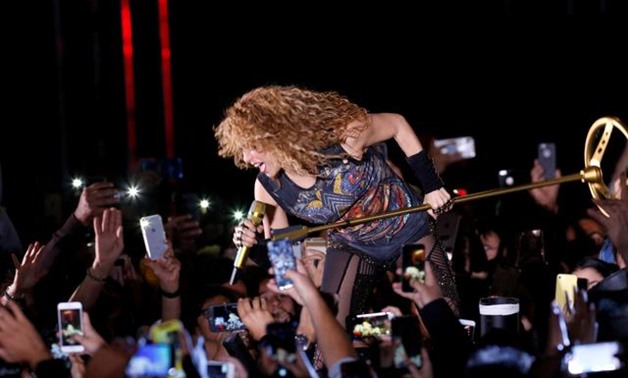 FILE PHOTO: Colombian singer Shakira performs in the opening of the Cedars International Festival In Bcharre, Lebanon July 13,2018.REUTERS/ Jamal Saidi/File photo/File Photo.