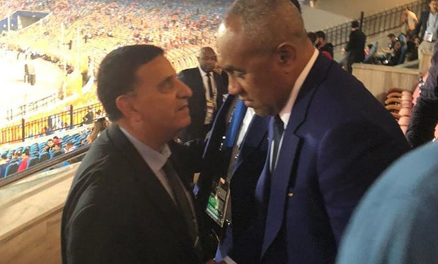 File- Head of CAF Ahmed Ahmed at  U-23 AFCON opening ceremony.