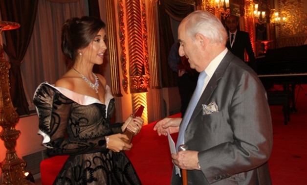 File -Farrah el-Dibany and Prince Abbas Helmy,