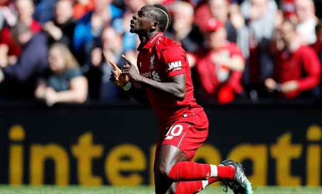 Soccer Football - Premier League - Liverpool v Wolverhampton Wanderers - Anfield, Liverpool, Britain - May 12, 2019 Liverpool's Sadio Mane celebrates scoring their first goal REUTERS/Phil Noble
