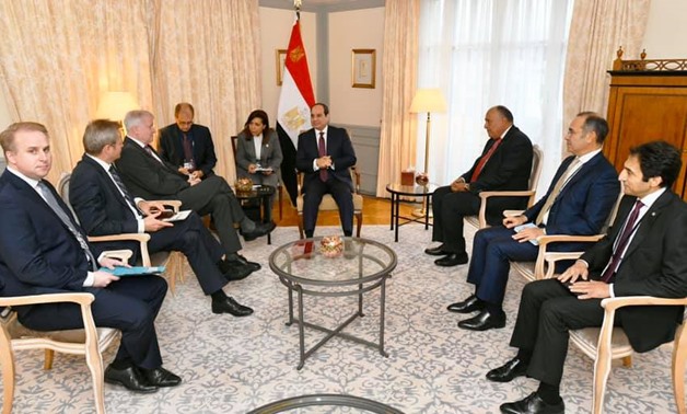 President Abdel Fattah El-Sisi on Wednesday received German Interior Minister Horst Seehofer at his residence in Berlin - Press photo