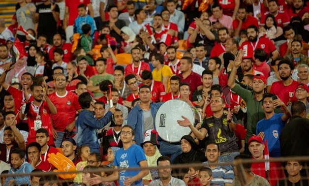 Egyptian fans during the game against South Africa, photo courtesy of CAF official website 