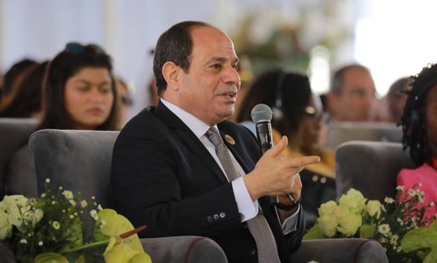 FILE - President Sisi during the 1st Arab and African Youth Forum, March 17, 2019 – Courtesy of the Presidency
