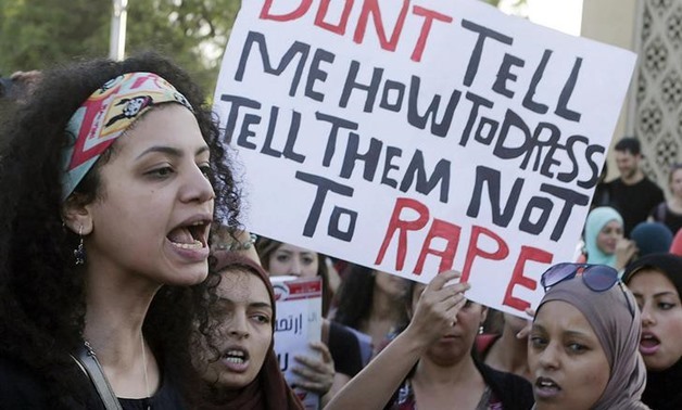 Women in Cairo protest against violence against women, June 2014. (Reuters)
