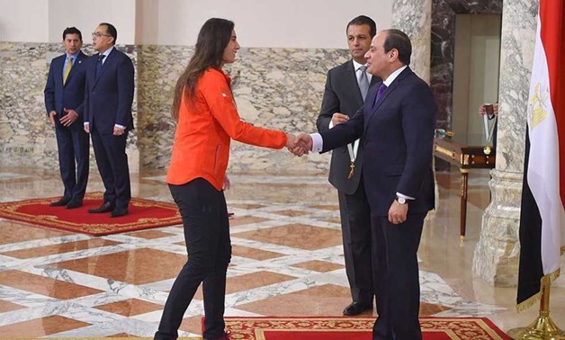 Al Sisi honors Nour El Sherbiny - File