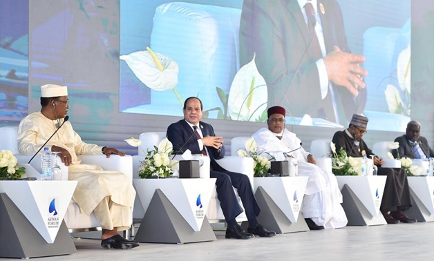 During his speech on Wednesday at the Aswan Forum for Sustainable Peace and Development in Africa held in Egypt, Sisi affirmed the need for the African nations to respond collectively against terrorism - Egypt Today