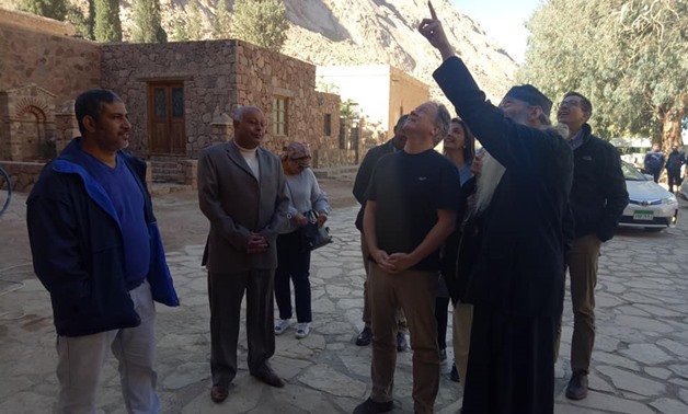 The Executive Director of the UN World Food Program, David Paisley visited on Saturday Saint Catherine’s Monastery in South Sinai - Egypt Today