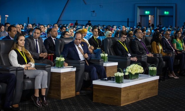 President Abdel Fatah al-Sisi during the World Youth Forum - Press Photo
