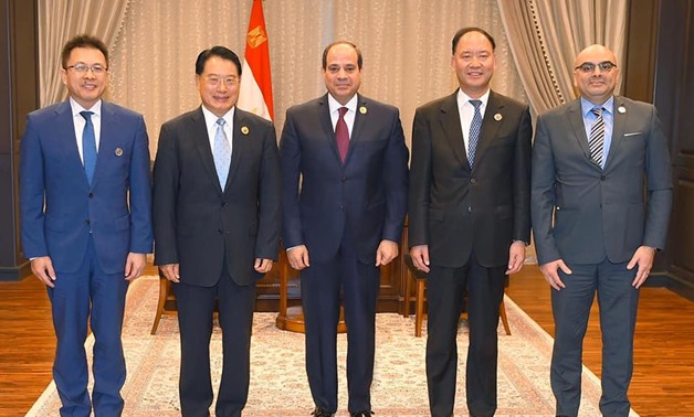 UNIDO Director General LI Yong meets with President Abdel Fattah el-Sisi on Monday morning, on the sidelines of the World Youth Forum in South Sinai’s Sharm El Sheikh - Courtesy of the Presidency