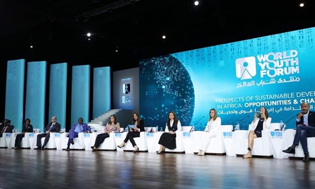 A session was held dubbed "Prospects of Sustainable Development in Africa: Opportunities and Challenges" on the sidelines of the third edition of the World Youth Forum in South Sinai's Sharm El-Sheikh - Courtesy of the WYF