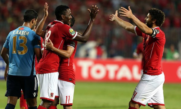 Al Ahly players celebrate their winning - photo courtesy of CAF Champions League & Confederation Cup official facebook page