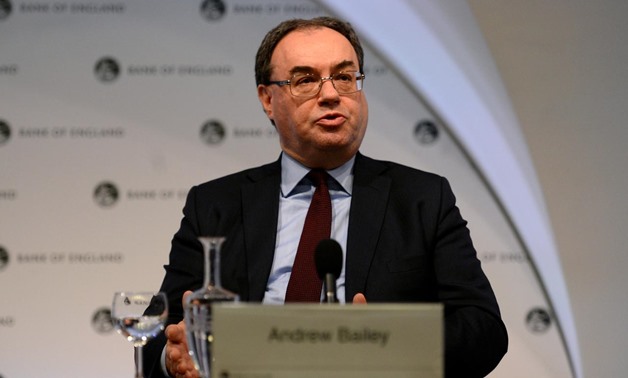 FILE PHOTO: Chief Executive of the Financial Conduct Authority Andrew Bailey speaks at a press conference at the Bank of England in London, Britain, February 25, 2019. Kirsty O'Connor/Pool via REUTERS/File Photo
