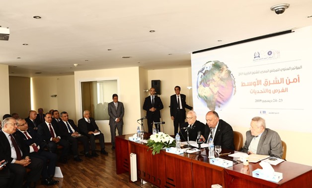 Egypt’s Foreign Minister Sameh Shoukry during the annual conference of the Egyptian Council for Foreign Affairs (ECFA) -  Press Photo