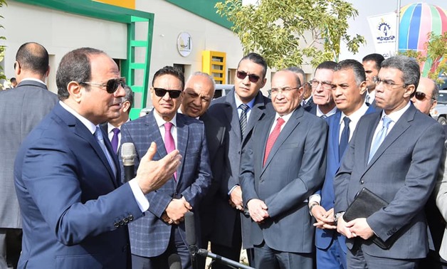 As he inaugurated an animal production complex in Middle Egypt’s Fayoum, Sisi hailed the role of the private sector and invited it to take part in the current projects - Courtesy of the Egyptian Presidency