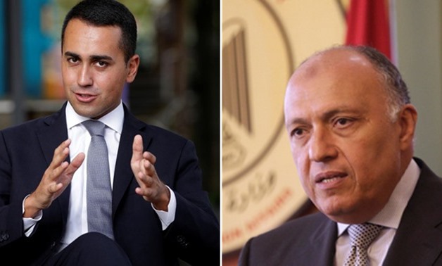 Foreign Minister Sameh Shoukry on Monday made a phone call with his Italian counterpart, Luigi Di Maio - photo compilation/Reuters