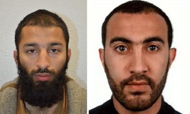 Two of the men shot dead by police following the attack on London Bridge and Borough Market on Saturday Khuram Shazad Butt and on right is Rachid Redouane - Reuters