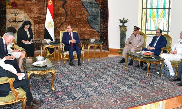 President Abdel Fatah al-Sisi meets with French Defense Minister Sylvie Goulard – Press photo