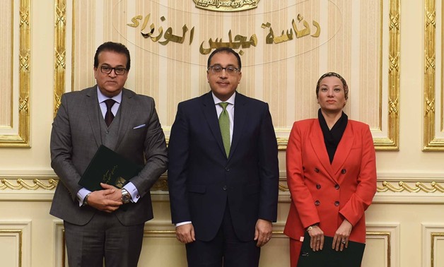Prime Minister Mostafa Madbouli witnessed on Wednesday the signing ceremony of a Memorandum of Understanding (MOU) between the Ministry of Higher Education and Scientific Research, and the Ministry of Environment - Press photo