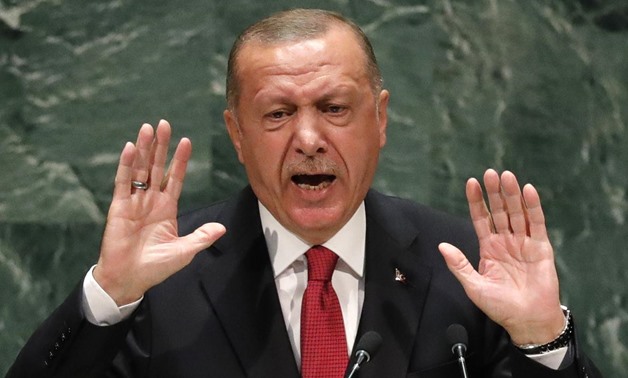 FILE PHOTO: Turkey's President Recep Tayyip Erdogan addresses the 74th session of the United Nations General Assembly at U.N. headquarters in New York City, New York, U.S., September 24, 2019. REUTERS/Lucas Jackson
