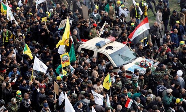 Thousands of Iranians in the southwestern city of Ahvaz followed the procession of the top Iranian general, Qassem Soleimani – Reuters