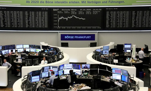 FILE PHOTO: The German share price index DAX graph is pictured at the stock exchange in Frankfurt, Germany, January 7, 2020. REUTERS/Staff
